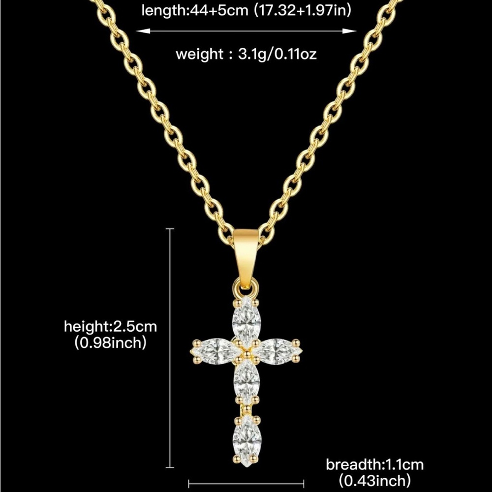 Cross Necklace ✨NWT✨ - Picture 2 of 7